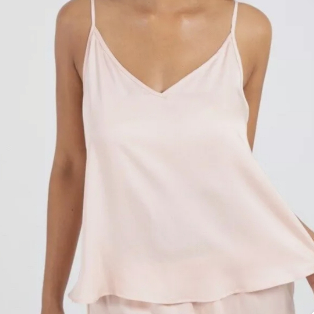 Ettitude,Sateen Cami  Cloud Pink, NWT,Large